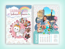 Carica l'immagine nel visualizzatore di Gallery, Calendario da Muro Unicorno